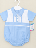 boys smart collar romper